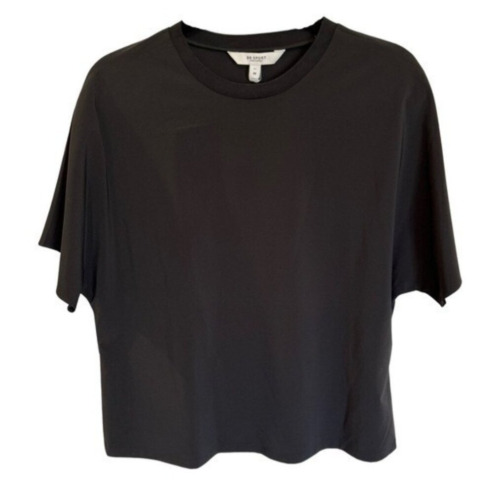 NWT BANANA REPUBLIC BR Sport Black PulloverTop Size Medium-Tall